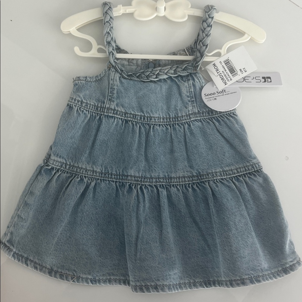 NWT Joes jeans bleach washed denim tiered dress & braided straps from Nordstrom